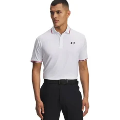 Men's Ribbed Short Sleeve Performance Polo Shirt