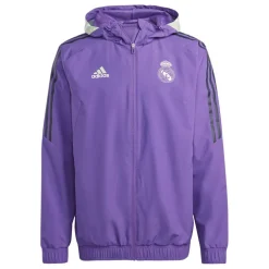 Men's Adidas Real Madrid Autumn Winter Weather-Resistant Windbreaker