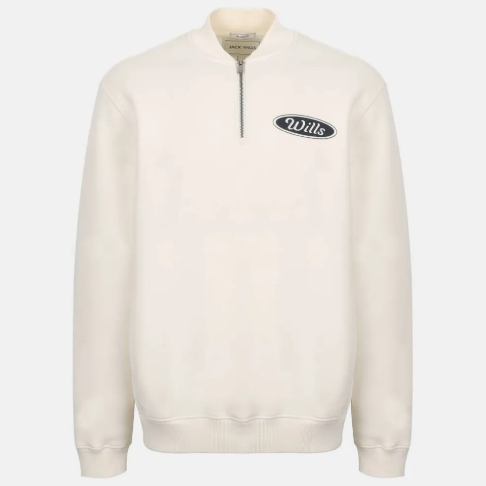 Men's Americano Cotton Long Sleeve Oversized Fit 1/4 Zip Fleece