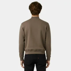 Men's Americano Cotton Long Sleeve Oversized Fit 1/4 Zip Fleece
