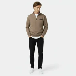 Men's Americano Cotton Long Sleeve Oversized Fit 1/4 Zip Fleece