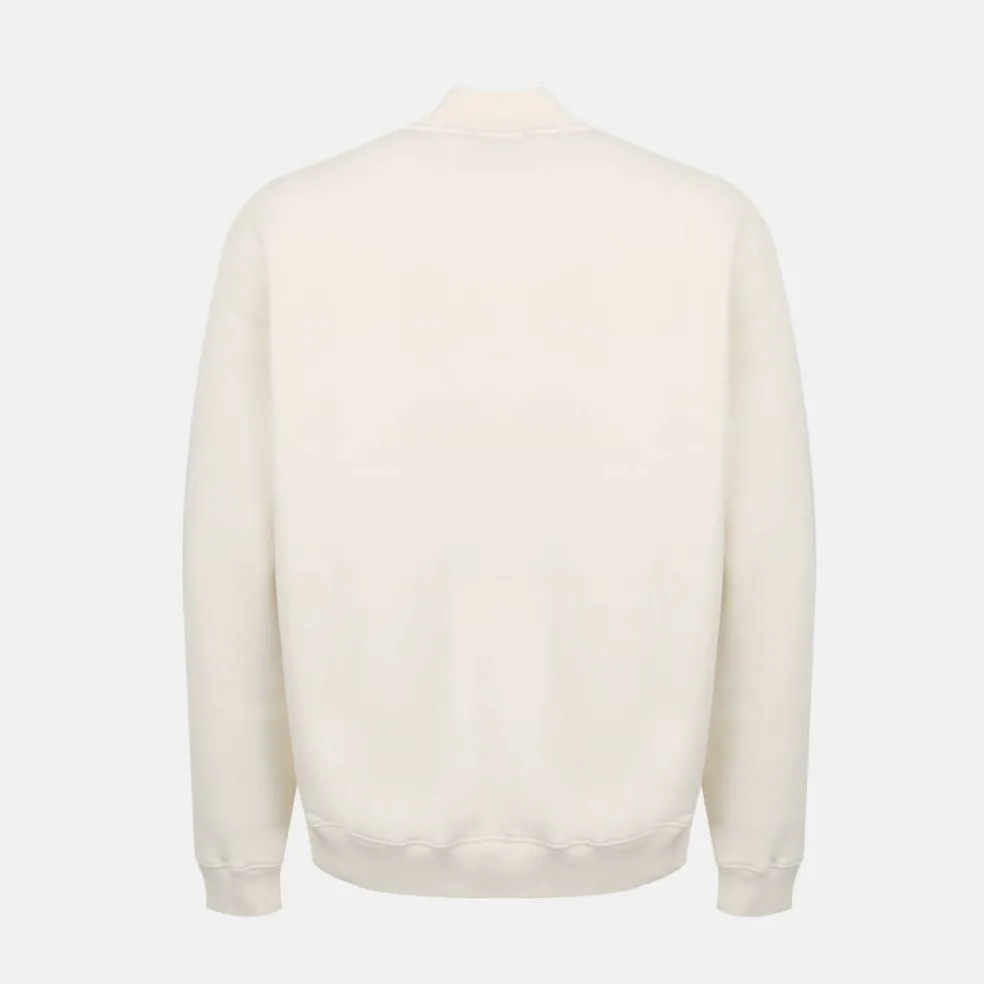 Men's Americano Cotton Long Sleeve Oversized Fit 1/4 Zip Fleece