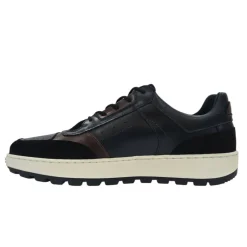 Men's Bell Leather Lace Up Memory Foam Low-Top Trainers