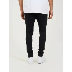 Mens Biker Jean with Contrast Cut Out Panels