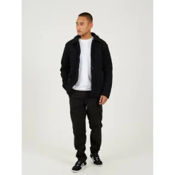 Mens Black Borg Jacket with Buttons