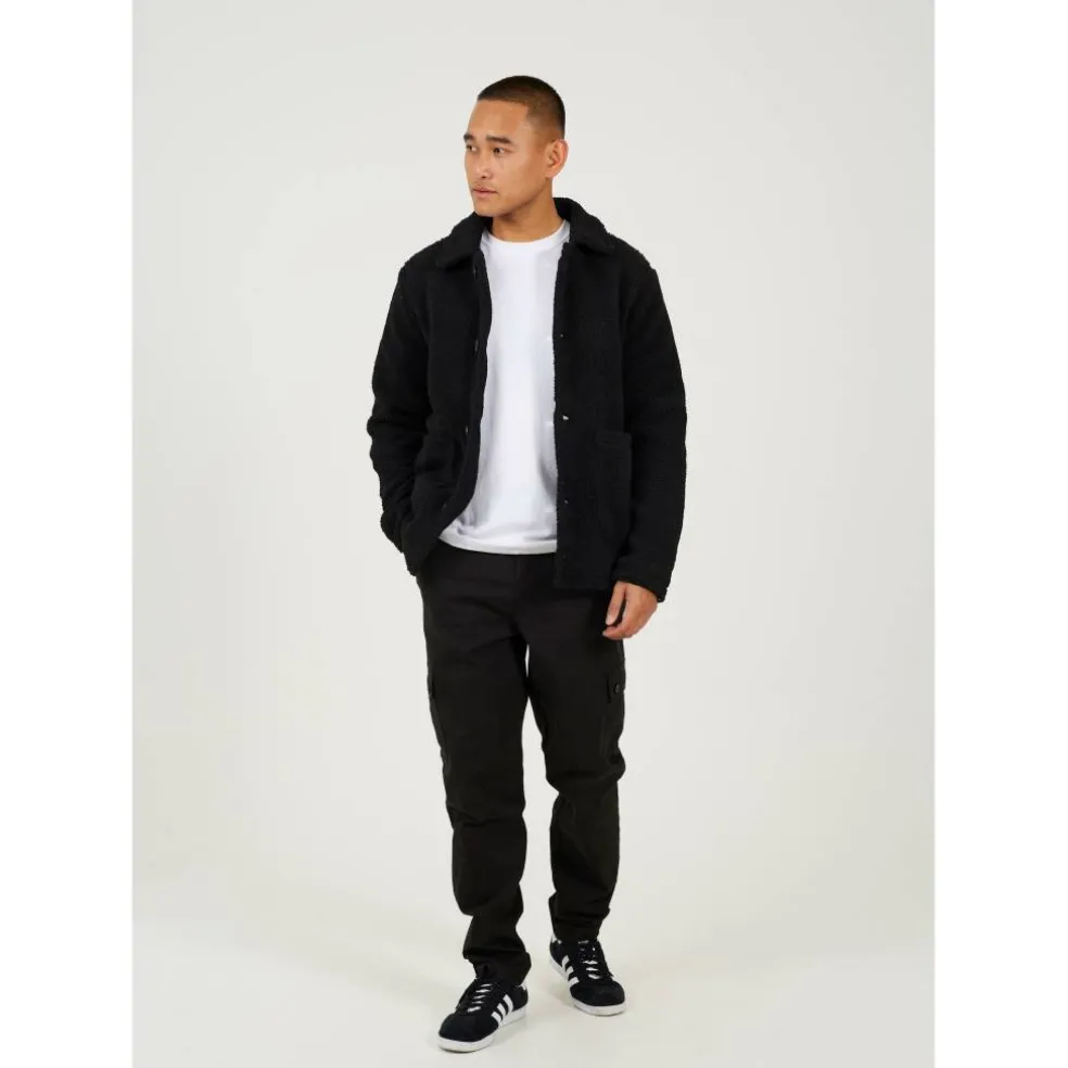 Mens Black Borg Jacket with Buttons