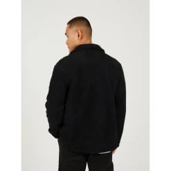 Mens Black Borg Jacket with Buttons