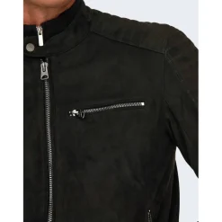 Men's Bomber Faux Leather Jacket