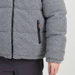 Mens Borg Puffer Jacket with Contrast Fabric Upper & Hood