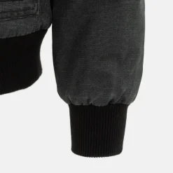 Men's Canvas Long Sleeve Full Zip Bomber Jacket