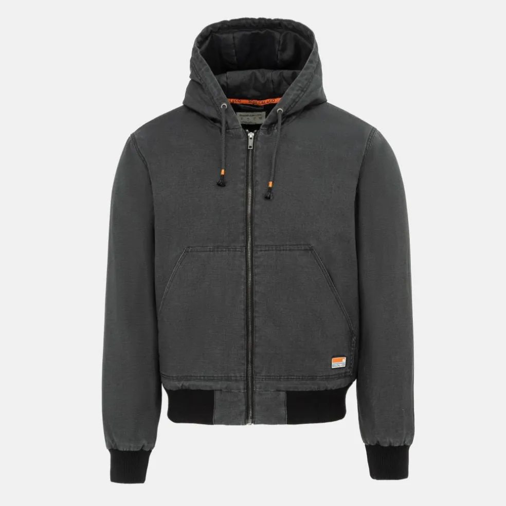 Men's Canvas Long Sleeve Full Zip Bomber Jacket