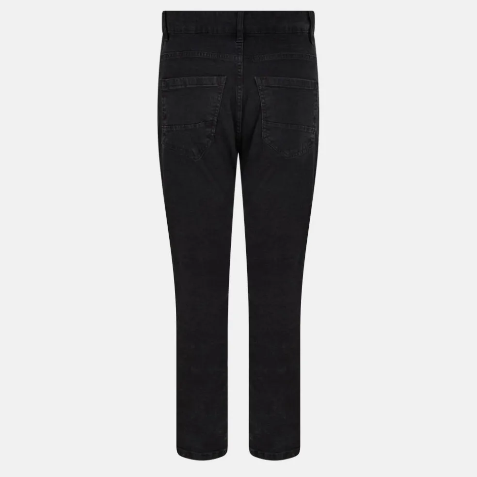 Mens Charcoal Wash Bike Jean with Multi Stitch Detail and Zips