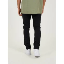 Mens Charcoal Wash Bike Jean with Multi Stitch Detail and Zips