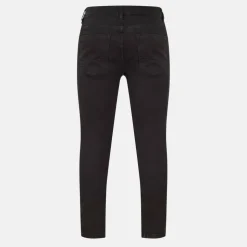 Mens Charcoal Wash Biker Jean with Cut Out Knee Details