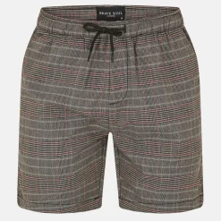 Mens Checked Shorts with Elasticated Waist