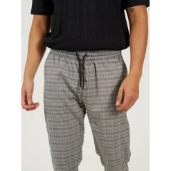 Mens Check Pants with Drawcord Waist