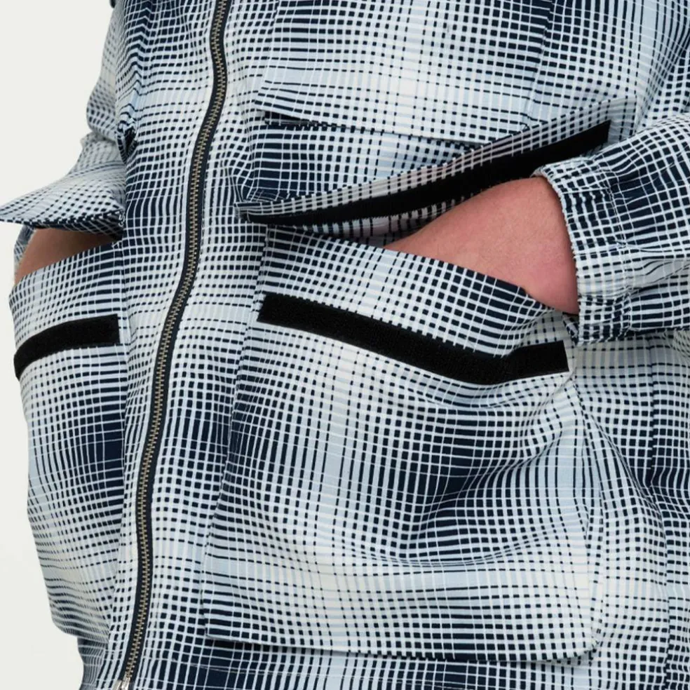 Men's Check Short Puffer Jacket