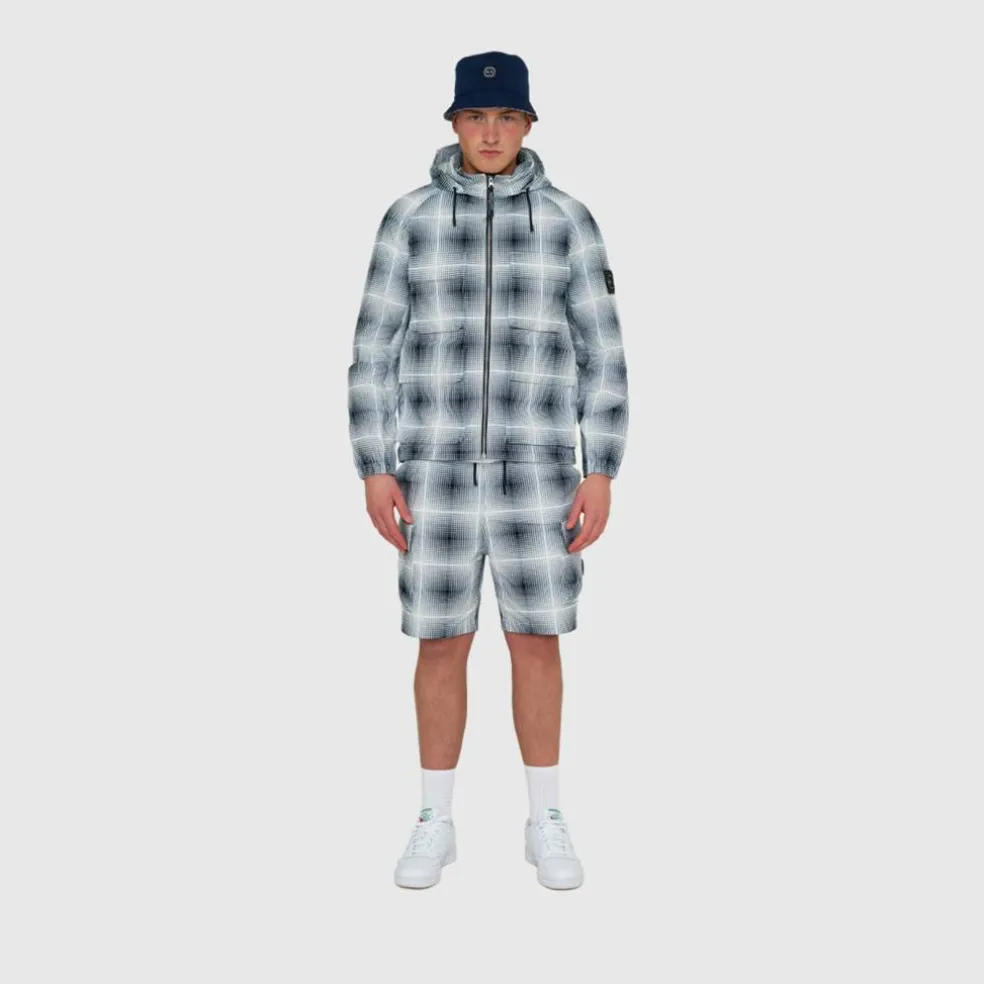 Men's Check Short Puffer Jacket