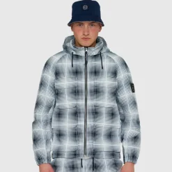 Men's Check Short Puffer Jacket