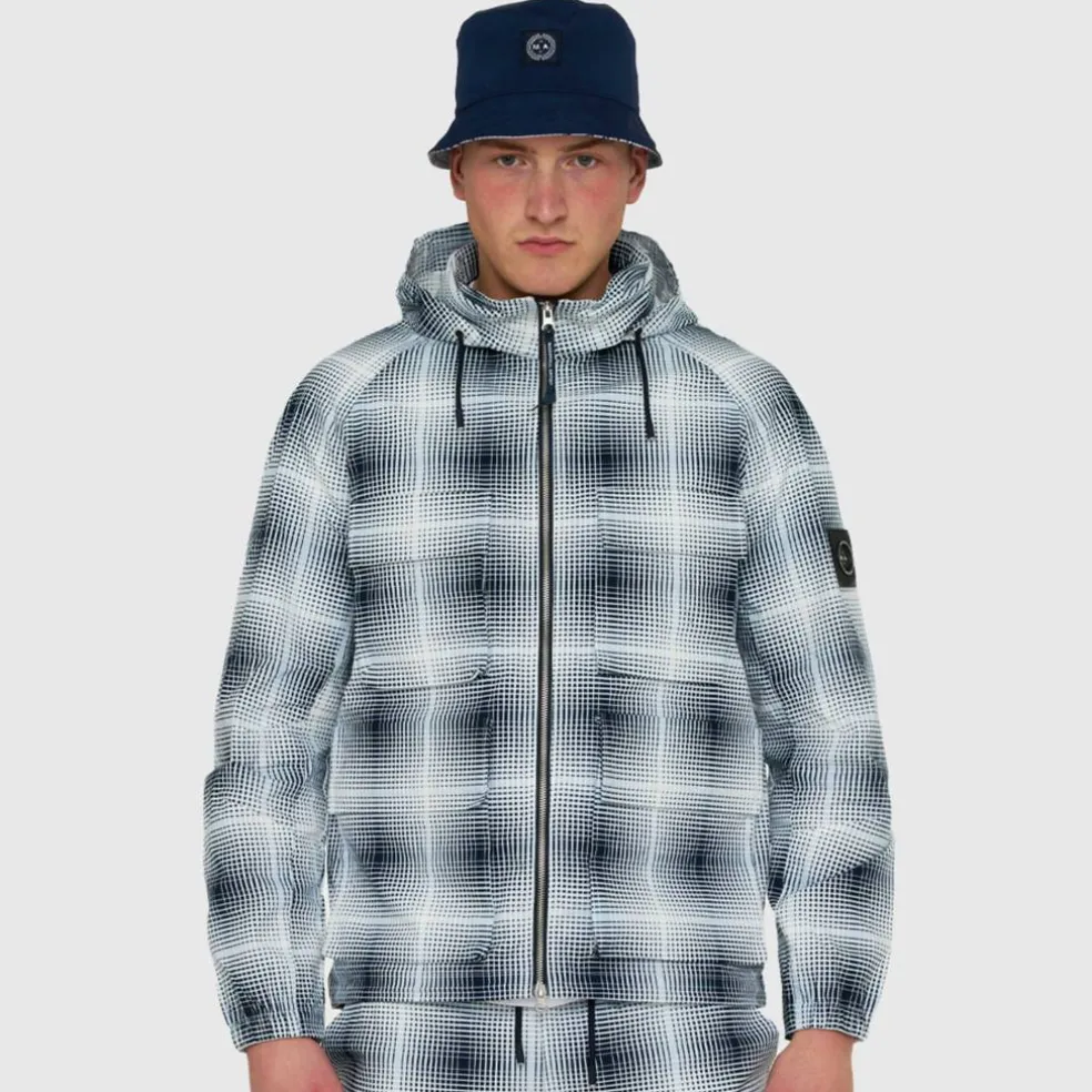 Men's Check Short Puffer Jacket