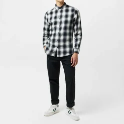 Men's Cheque Long-Sleeve Patterned Shirt