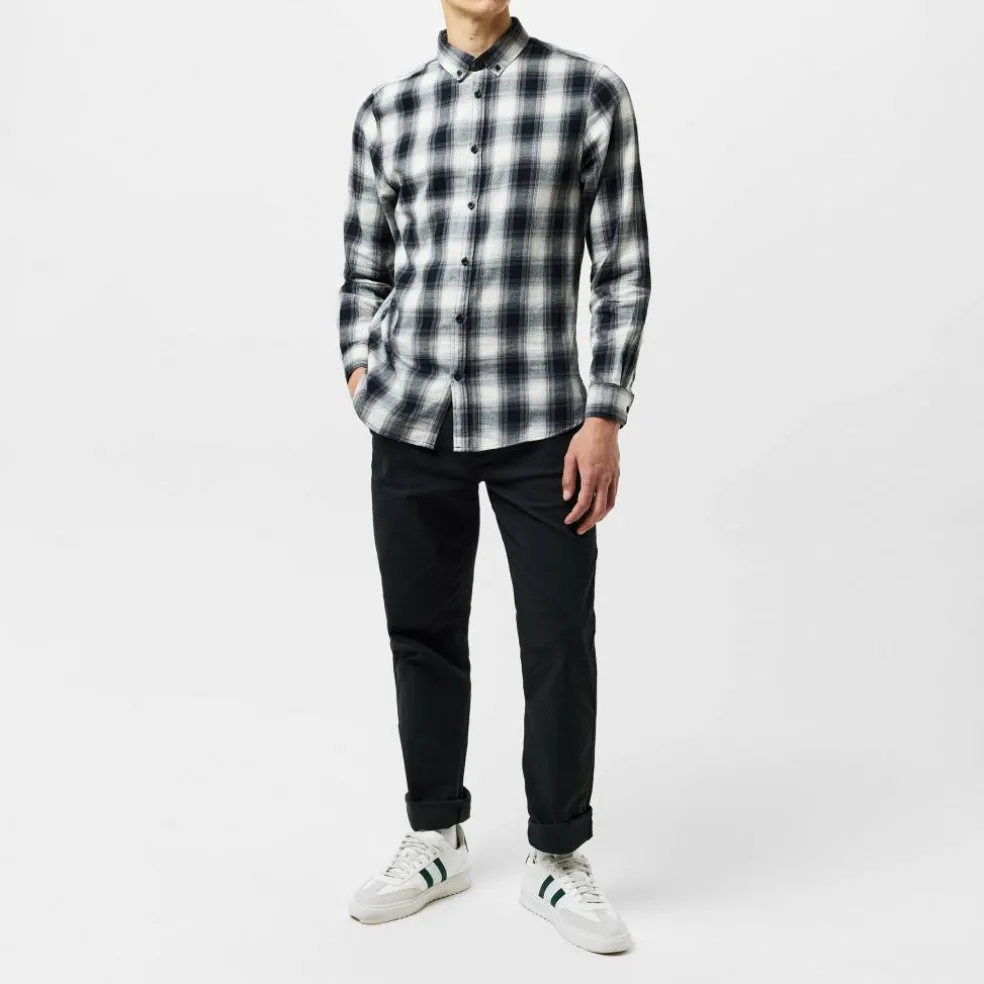 Men's Cheque Long-Sleeve Patterned Shirt