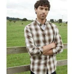 Men's Cheque Long-Sleeve Patterned Shirt