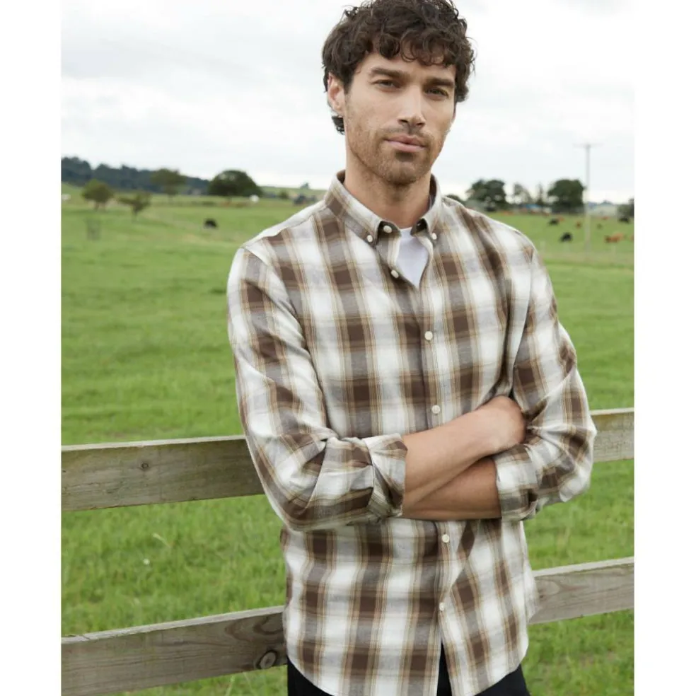 Men's Cheque Long-Sleeve Patterned Shirt