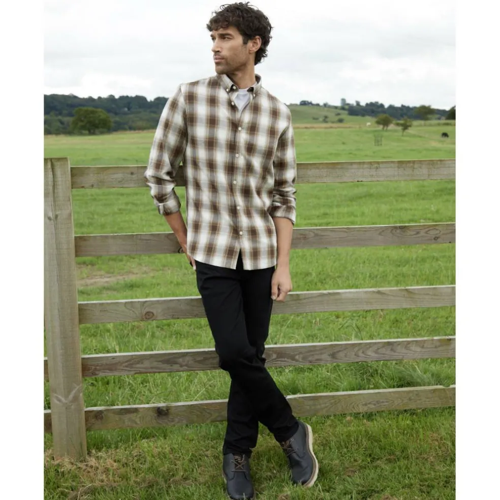 Men's Cheque Long-Sleeve Patterned Shirt
