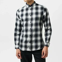 Men's Cheque Long-Sleeve Patterned Shirt