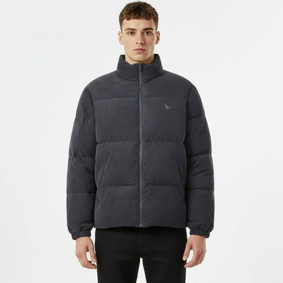 Men's Corduroy Short Puffer Jacket