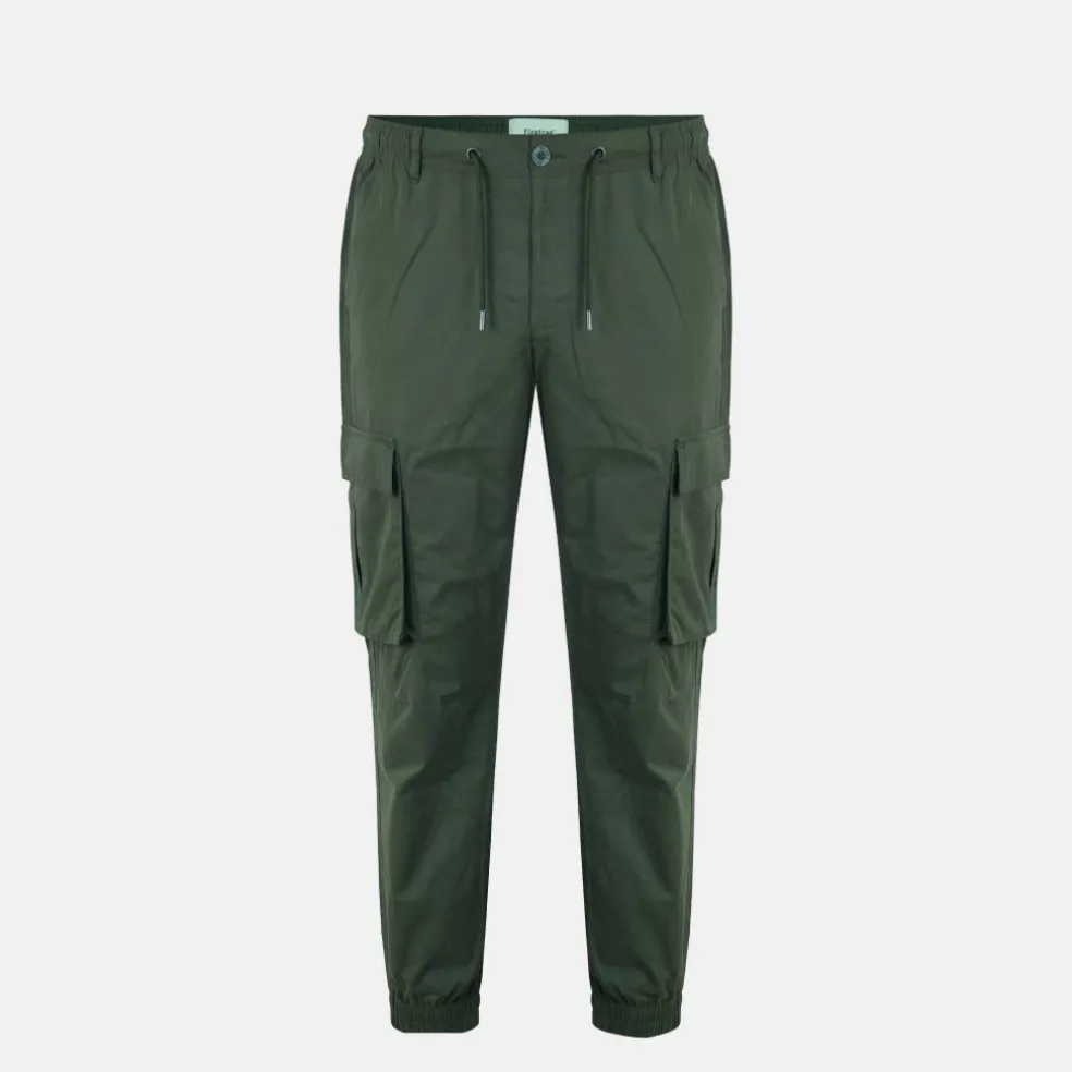 Men's Cotton Elasticated Cuffs Cargo Trousers