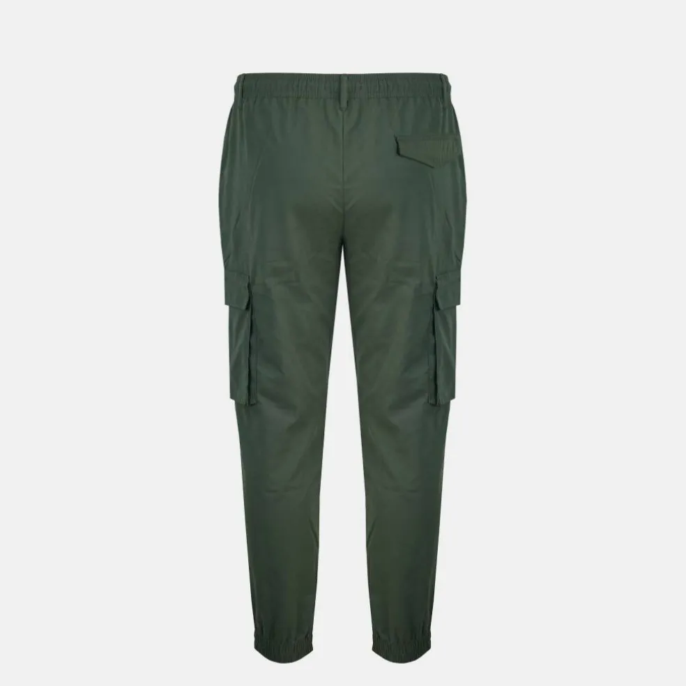 Men's Cotton Elasticated Cuffs Cargo Trousers
