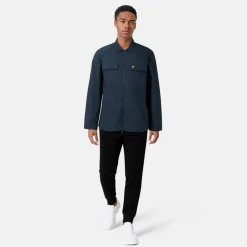 Men's Cotton Long Sleeve Zip Overshirt