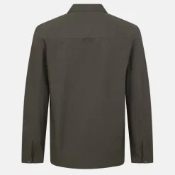 Men's Cotton Long Sleeve Zip Overshirt
