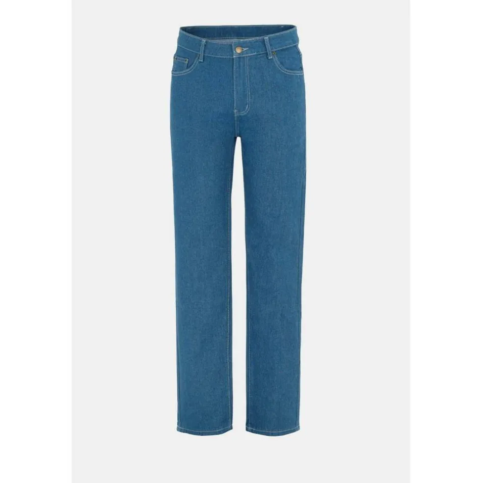 Men's Cotton Mid Rise Straight Leg Jeans
