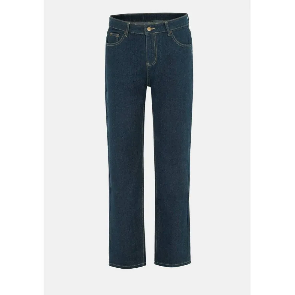 Men's Cotton Mid Rise Straight Leg Jeans