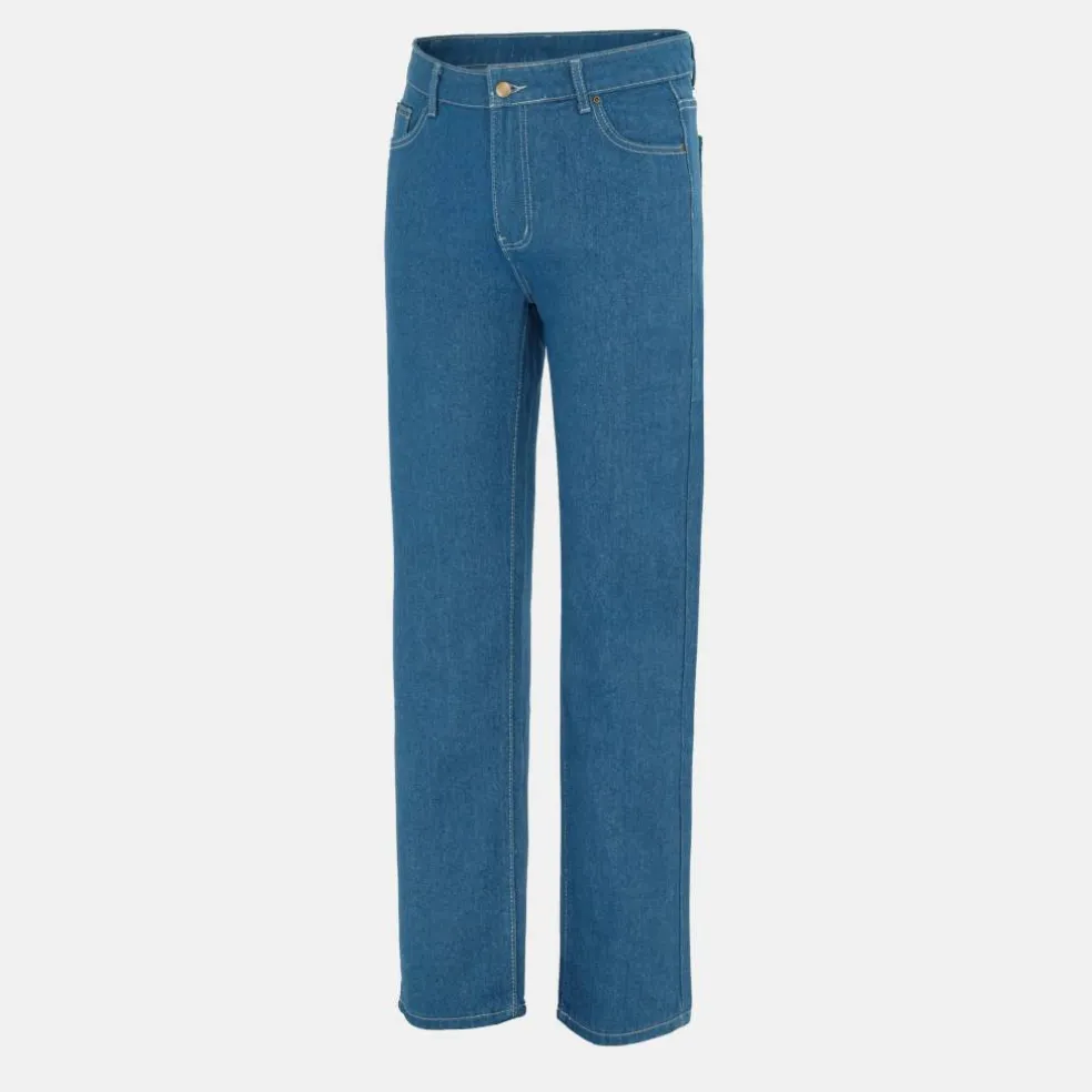 Men's Cotton Mid Rise Straight Leg Jeans