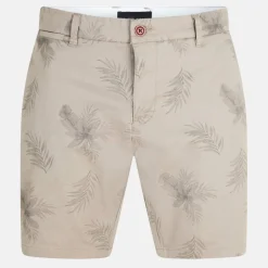 Mens Cotton Shorts with Leaf Print