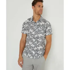 Men's Dormy Short-Sleeve Patterned Shirt