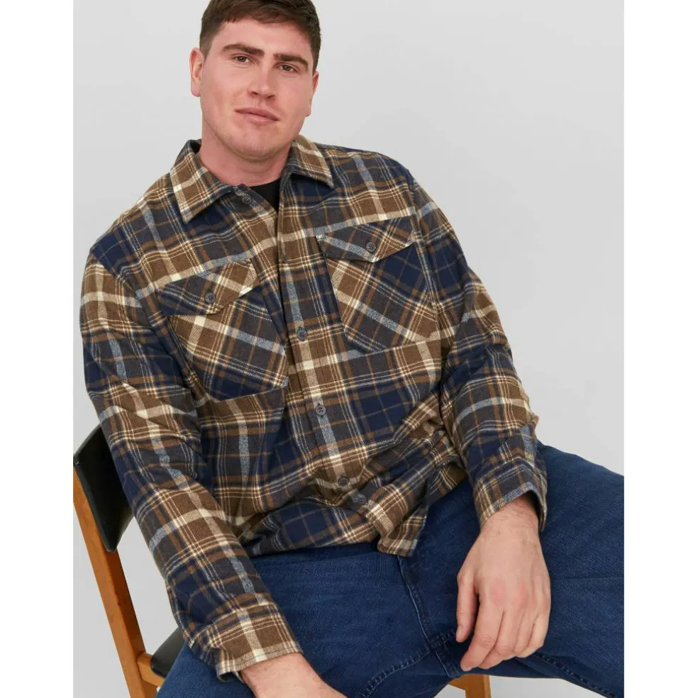 Men's Eddie Flannel Long Sleeve Comfort Fit Overshirt