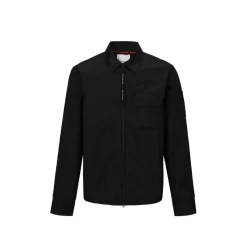 Men's Essential Cotton Long Sleeve Zip Overshirt