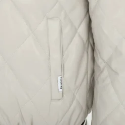 Men's Faux Leather Button Long Sleeve Quilted Jacket