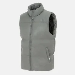 Men's Faux Leather Stand Collar Sleeveless Padded Gilet