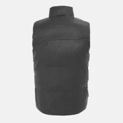 Men's Faux Leather Stand Collar Sleeveless Padded Gilet