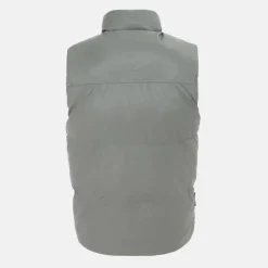 Men's Faux Leather Stand Collar Sleeveless Padded Gilet
