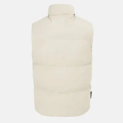 Men's Faux Leather Stand Collar Sleeveless Padded Gilet