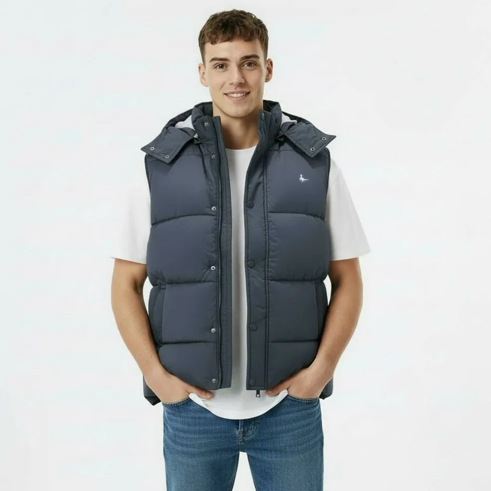 Men's Firstone Waterproof Detachable Hood Synthetic Fill Gilet