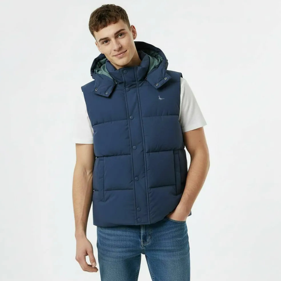 Men's Firstone Waterproof Detachable Hood Synthetic Fill Gilet
