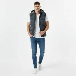 Men's Firstone Waterproof Detachable Hood Synthetic Fill Gilet